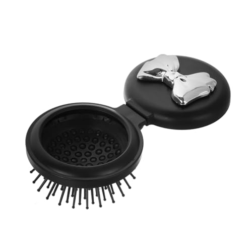 VICASKY Faltbare Haarbürste mit Spiegel Haarbürste für Damen Kompakte Reisegröße mit Eleganter Schleifen für Handtaschen und Unterwegs Haarkamm für Haartypen von VICASKY