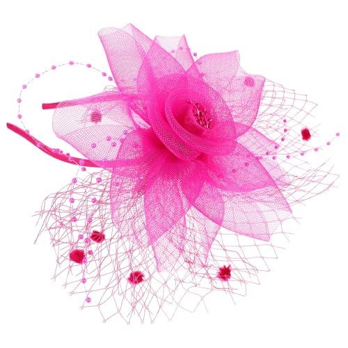 VICASKY Fascinator Haarband für Damen Netz Design Perfektes Accessoire für Hochzeiten und Teepartys Romantischer Look für Besondere Anlässe Verarbeitet von VICASKY