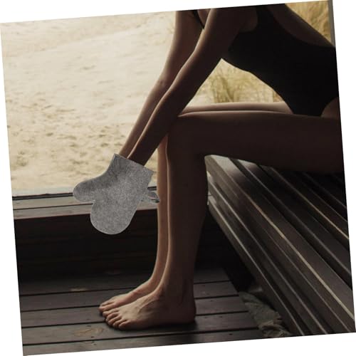 VICASKY Filz Sauna Hut Teilig mit Atmungsaktiver Wasserabsorbierender Saunahut Handschuh und Matte Wiederverwendbar Tragbares Saunazubehör für Damen und Herren Komfortabel und von VICASKY