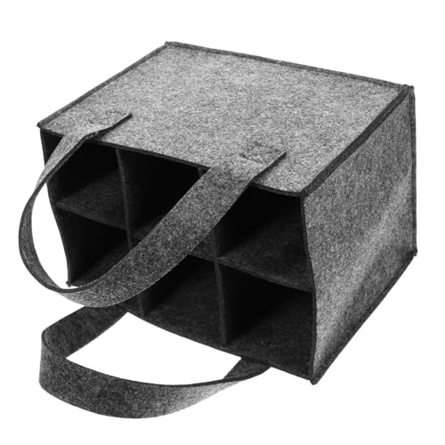 VICASKY Filz Weinflaschentasche Flaschen Fächer Tragetasche Leicht Praktisch Dekorativ Für Party Picknick Urlaub von VICASKY