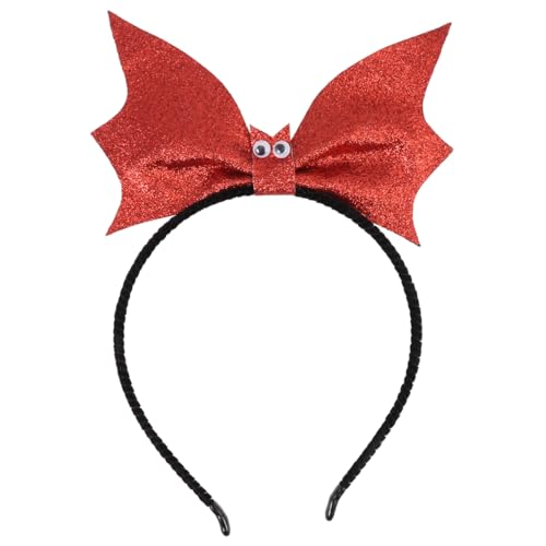 VICASKY FledermausStirnband Haarreif Stirnband Haarbügel Glitzer Flügel Schwarze Ohren Halloween Cosplay Mädchen Erwachsene von VICASKY