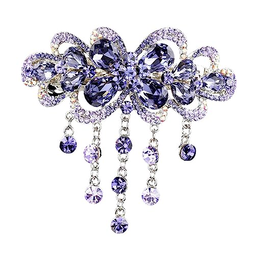 VICASKY Französische Haarklammer mit Funkelnden Kristallen Haaraccessoire für Damen für Partys Hochzeiten und Hält Jede Haarstruktur Form von VICASKY