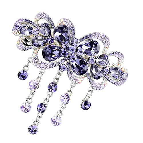 VICASKY Französische Strass Haarspange für Damen Blumen Haarspange Kopfschmuck für Mädchen für Partys mit Stylischem Design für Dickes und Dünnes Haar von VICASKY