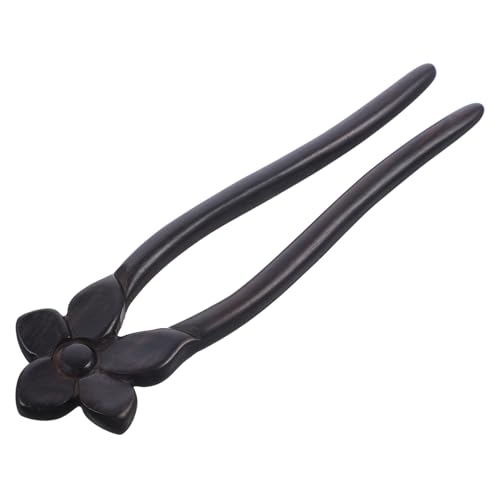 VICASKY Französische U Förmige Haarnadel aus Schwarzem mit Floralen Akzenten Haarstecker für Hochsteckfrisuren und Dickes Haar für Damen von VICASKY