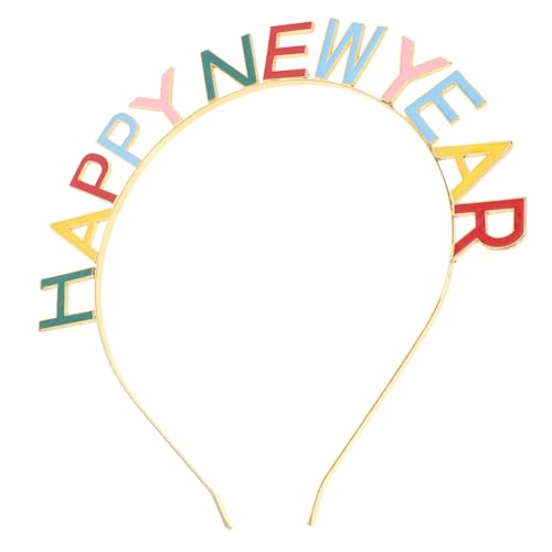 VICASKY Frohes Neues Jahr Haarband Bunte Dekoration Für Partys Leicht Und Bequem Für Frauen Und Mädchen Für Neujahrsfeiern Und Festliche Anlässe von VICASKY
