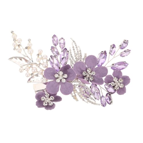 VICASKY Funkelnde Haarspange Mit Strasssteinen Blumen-haarclip Für Braut Hochzeit Fest Party Stilvoller Kopfschmuck Für Damen Aus Kunstperlen von VICASKY