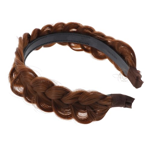 VICASKY Geflochtener Perücken Haarreif mit Haifischzähnen Rutschfester Damen Stirnband für Alltag Sport und Styling Angenehmes Natürliches Haar Accessoire mit Fester von VICASKY