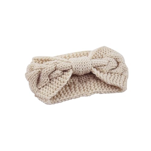 VICASKY Gehäkeltes Turban Stirnband Für Damen Aus Strickwolle Warm Sperrig Mit Häkelknotendetail Weiß von VICASKY