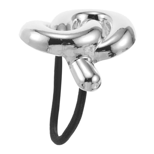 VICASKY Geometrische Metall Haarbänder Damen Hochwertige Elastische Haargummis Silber Haarschmuck Vielseitig als Haarband Armband oder Halskette für Dickes Haar Elegant und Langlebig von VICASKY