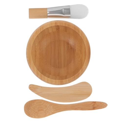 VICASKY Gesichtsmaske Rührschüssel Set Teilig Holz Gesichtspflege DIY Masken Mischwerkzeug mit Spatel Pinsel Löffel für Salon und Zuhause von VICASKY