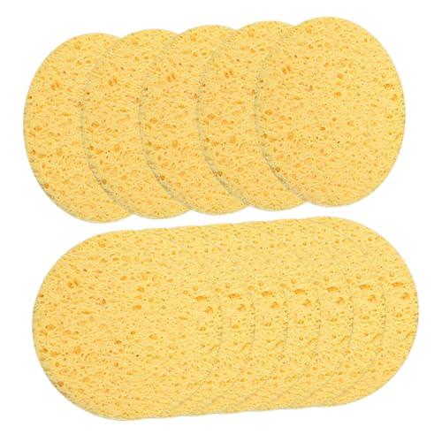 VICASKY Gesichtsreinigungsschwämme 50 Stück Runde Form Weiche Reinigungsschwämme Make Up Entferner Kompakte Größe für Gesichtsreinigung und Peeling von VICASKY