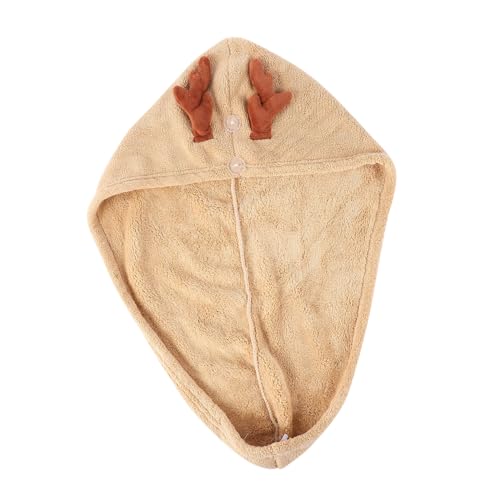 VICASKY Geweih Haartrockentuch Einheitsgröße aus Mikrofaser für Frauen Schnell Trocknend Dusche Bad Tragbar von VICASKY