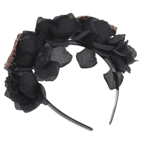 VICASKY Skelett-blumen Stirnband Für Halloween Kopfbedeckung Für Partys Haar-accessoire Für Halloween-rollenspiel Stirnband Für Cosplay von VICASKY