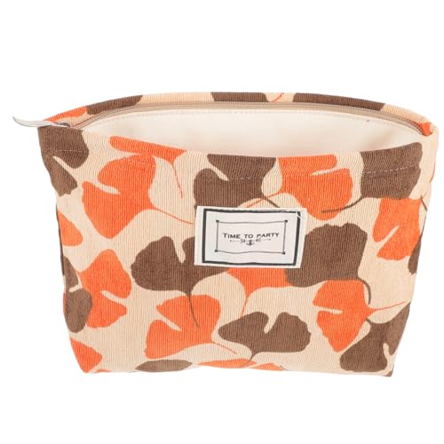 VICASKY Ginkgoblatt Aufbewahrungstasche Einfache Make Up Tasche Tragbare Make Up Tasche Lippenstift Organizer Etui Make Up Tragetasche Kosmetik Aufbewahrungstasche Make Up Tasche von VICASKY