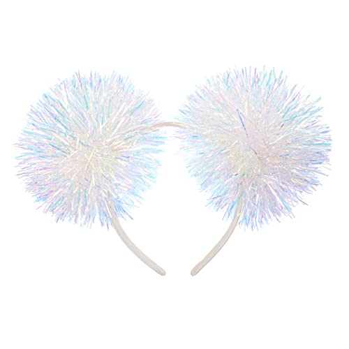 VICASKY Glitzerndes Weihnachts-stirnband Mit Lametta Und Pompons Für Junge Mädchen Und Jugendliche Für Partys Cosplay Und Festliche Anlässe von VICASKY