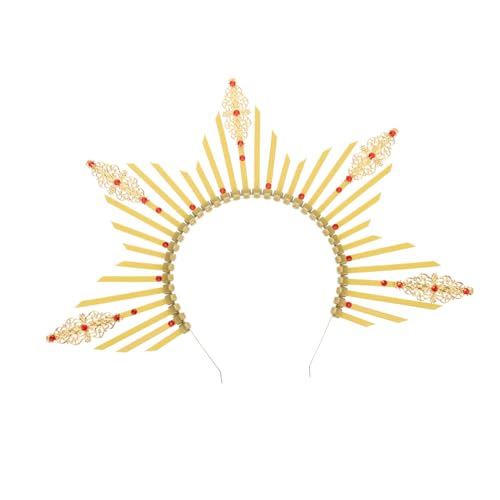 VICASKY Göttinnen Haarreif Sonnenstrahlen Haarkrone Retro Kopfschmuck Damen Metallisch Leicht Eleganter Haarschmuck für Festliche Anlässe und Partys von VICASKY