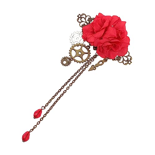VICASKY Gothic Haarschmuck Rosen Haarklammern Blumenclips Für Haare Haarblumen Schmuck Für Frauen Cosplay Hochzeit Geburtstag Party von VICASKY