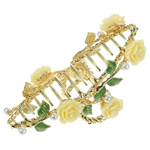 VICASKY Große Haarklammer für Damen Rosendesign Hochwertige Haarspange aus Strapazierfähigem für Alltag und Besondere Anlässe Bequem und Rutschfest für Perfektes Haarstyling von VICASKY