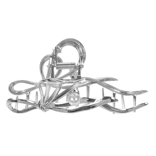 VICASKY Große Haarklammer für Damen Silberner Butterfly Haarclip aus Robustem Material für Dünnes und Dickes Haar Perfektes Accessoire für Makeup und Besondere Anlässe von VICASKY