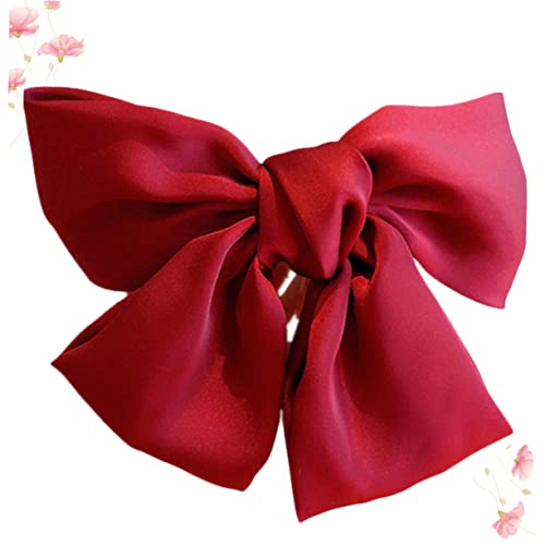 VICASKY 2stücke Große Haarspange Mit Schleife Stoffmaterial Haarnadel Für Damen Party Accessoire Roter Haarschmuck Schlichtes Design von VICASKY