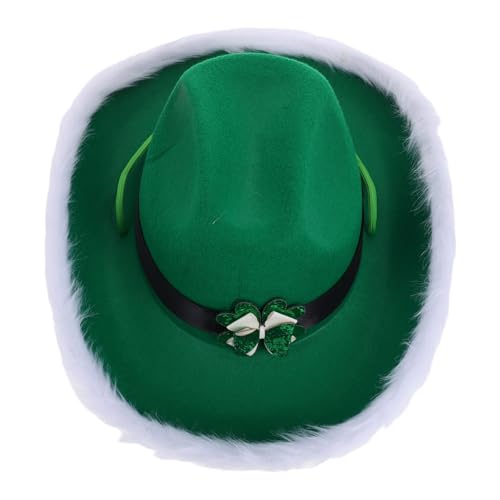 VICASKY Unisex Irischer Festivalhut Mit Grüner Schleife Stylischer Cowboyhut Für Patrick's Day Feiern Und Partys Vielseitig Und Anlassgerecht Für Männer Und Frauen von VICASKY