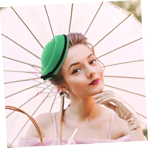 VICASKY Grüner Mini hut Haarklammer Mädchen Haarspange Haarschmuck Leichtes Kleines Top hut accessoire für Schule Party Vielseitig Kombinierbar Komfortabel Langlebig Eleganter Stil von VICASKY