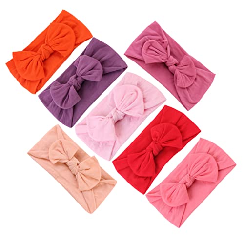 VICASKY 7stücke Teiliges Haarbänder Mit Schleifen Elastische Kopfbedeckungen Für Mädchen Langlebige Haarschmuck Für Partys Und Alltag von VICASKY