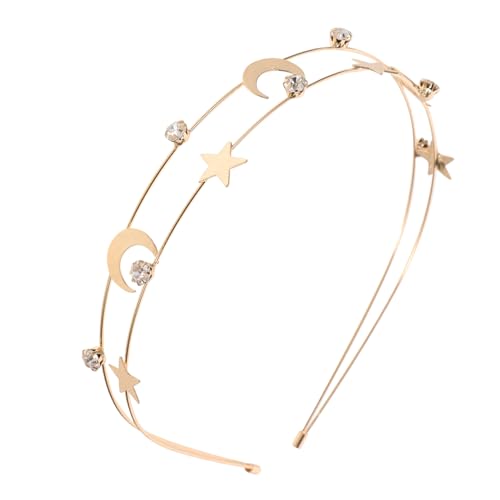 VICASKY Stirnband Stern Mond Für Damen Metall Kopfschmuck Haar Zubehör Hochzeit Party Accessoires Göttinnen Schmuck Stilvolle Kopfbedeckung von VICASKY