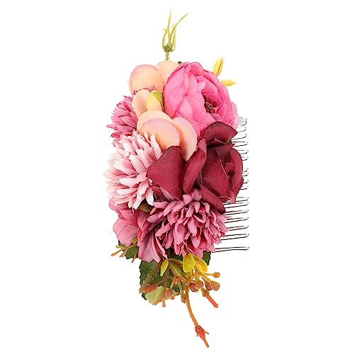 VICASKY Haarkamm Für Braut Floraler Haarschmuck Kopfschmuck Braut Haarschmuck Haarkamm Schmuck Hochzeit Haar Kamm Schmuck von VICASKY