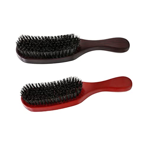 VICASKY Holz-bürste Mit Naturborsten Für Damen Wellenbürste Aus Buchenholz Zur Massage Und Haarkur Anti-statisch Pflegekamm Für Glänzendes Und Seidiges Haar Roter Griff Schwarzer von VICASKY