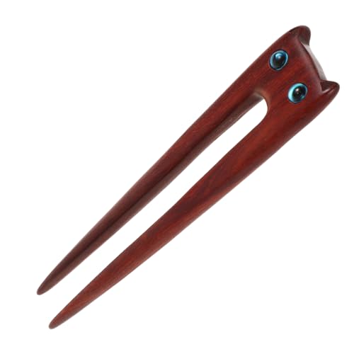 VICASKY Holzhaarstäbchen Katzenhaarstab Antik Asiatischer Stil Haarnadel Für Damen Mädchen Stylingwerkzeug von VICASKY