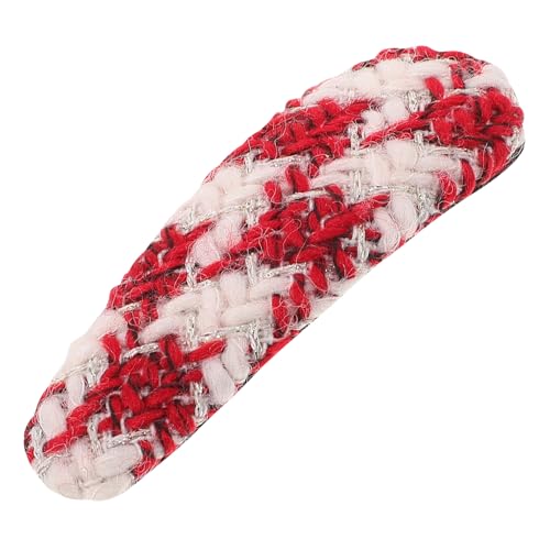 VICASKY Haarnadel dünn Barrettes klein gebogen Bußgeld Haarspangen für feines Haar Haarspangen für Damen Haarspangen für dickes Haar Süße Haarspangen Haarklammer Stoff rot von VICASKY