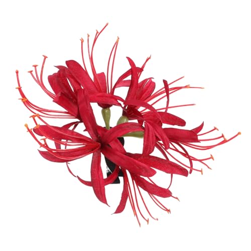 VICASKY Haarnadel mit künstlichen Blumen Haarklammer geformt bunt dekorative Haarspange Frauen-Styling-Haarspange Mädchen Haarspange Neuheit Haarspange Haarbarrette Plastik rot VICASKY Haarnadel mit künstlichen Blumen Haarklammer geformt bunt dekorative Haarspange Frauen-Styling-Haarspange Mädchen Haarspange Neuheit Haarspange Haarbarrette Plastik rot von VICASKY