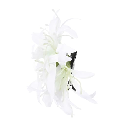 VICASKY Haarnadel mit künstlichen Blumen menschlich bunte Haarspangen Mädchen schmücken Haarnadeln Brautjungfer Form Mädchen Haarspange dekorative Haarspange Polyester Weiß von VICASKY