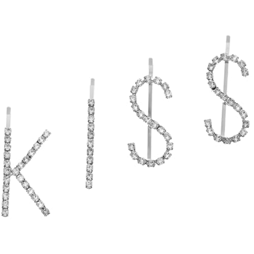 VICASKY Haarschmuck Buchstaben Haarspangen Strass Schmuck für Mädchen Alltag Party von VICASKY