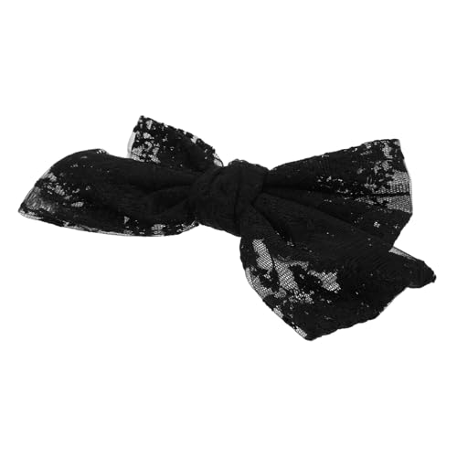 VICASKY Schleife Haarspange Mit Spitzenquaste Und Schmetterlingsknoten Große Stickerei-haarspangen Für Damen Solide Haarnadel-accessoire Aus Krokodilholz Süßes Haarschmuck Für Braut von VICASKY