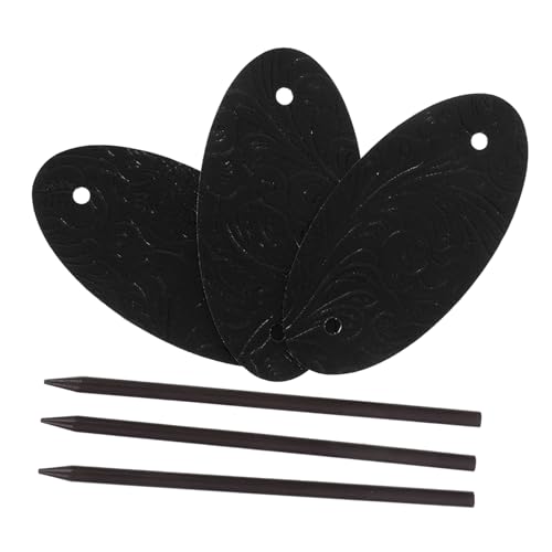 VICASKY 3stücke Leder Haarspange Mit Stab Eleganter Haarnadeln Für Lange Haare Stylischer Brötchenhalter Für Damen Vielseitig Und Haarschonend von VICASKY