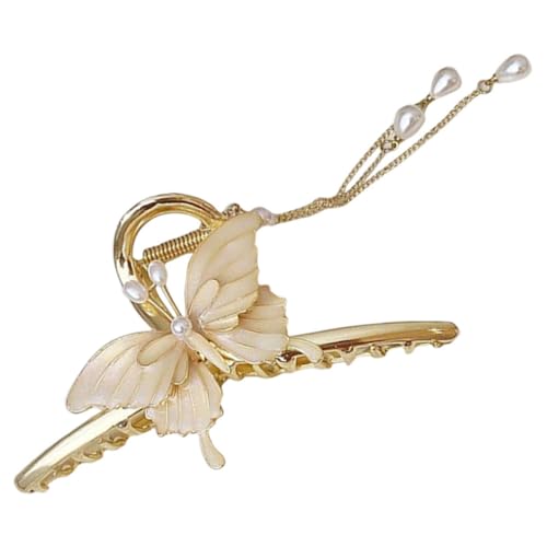 VICASKY Haarspange mit Perlenquaste Form Clips Spitze flechten hoch haarschmuck Quastenhaarklammern Haarspangen frauen Krallenklammern Damen Quasten Haarspange Legierung von VICASKY