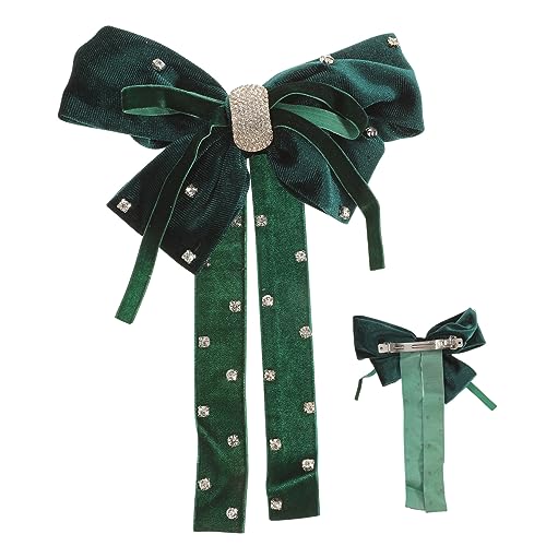 VICASKY Schleife Haarspange Mit Langem Und Strass-design Haarband Für Mädchen Und Frauen Bezaubernd Und Bequem Für Hochzeit Party Und Alltag von VICASKY