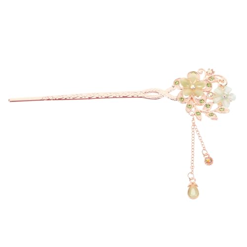 VICASKY Haarstäbchen mit Blumen und Quastenanhänger Traditionelles Chinesisches Haarschmuck Accessoire für Damen für Hochzeiten Festivals und Cosplay von VICASKY