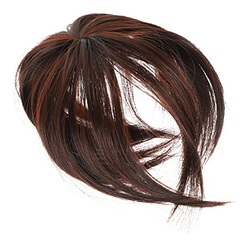 VICASKY Haarton Bangs Stück Perücke Gerade Nahtloses Haar Ersatzstück Haarverlängerungen Für Frauen Lang Tiefbraun Unsichtbar Geeignet Für Hochsteckfrisuren von VICASKY