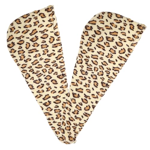 VICASKY Haarturban 2 Stück Schnell Trocknendes Handtuch für Nasses Haar Mikrofaser Leopardendesign Wiederverwendbar für Damen Duschhaube für von VICASKY