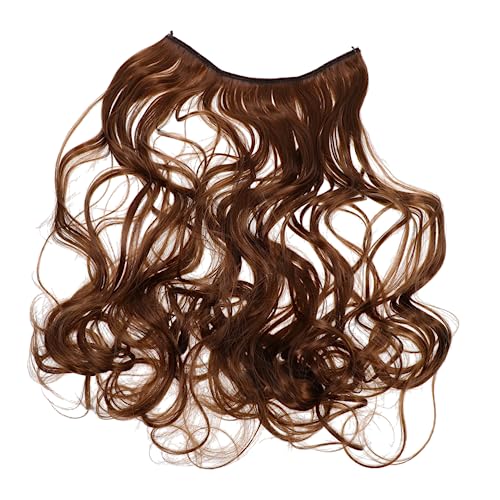 VICASKY Haarvorhang Dekoration Haartabletten lang zart Synthetisches Haar Haarzubehör für Frauen Clip- Stränge Perücken für Frauen lockige haarverlängerung Hochtemperaturdraht Hellbraun von VICASKY
