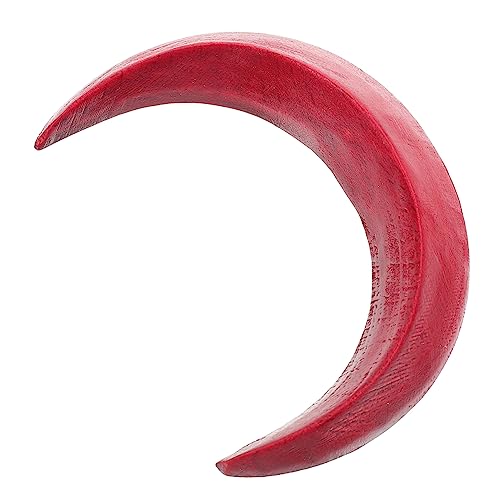 VICASKY Halbmondförmiger Haargabel Haarstock Styling Haarnadel Mond-pin Haarverzierung Hochzeit Mond-haarstab Frauen Kopfschmuck Mond Kopfbedeckung Für Holz Rot von VICASKY