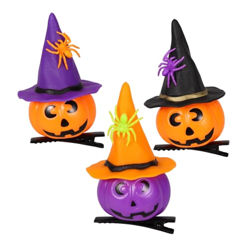 VICASKY Halloween DIY Haarclip Set mit Kürbis Hut Leichter Bastelbedarf für Party Karneval Kostümfest Große Unmontierte Haarspangen mit Niedlichem Cartoon Design für Grusel Events von VICASKY