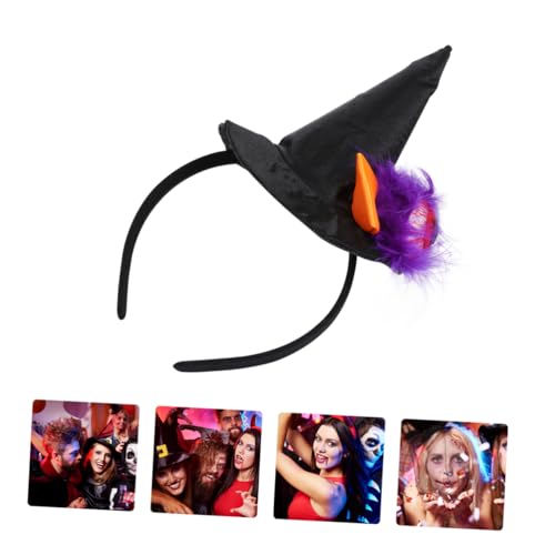 VICASKY Halloween Hexenhut Haarreif Spooky Haarband Für Kostümparty Verstellbares Accessoire Mit Spitzem Hut Für Frauen Für Halloween-dekoration Und Cosplay von VICASKY