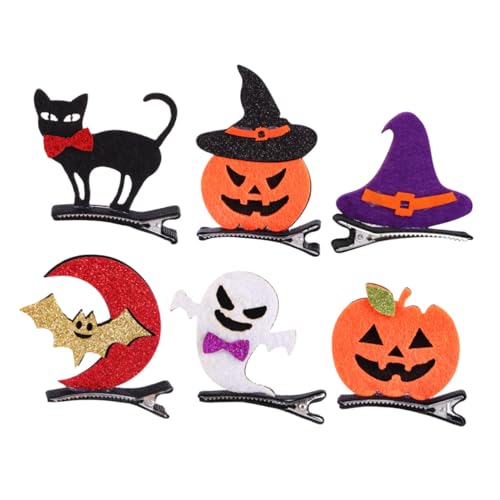 VICASKY Halloween Haarschmuck Teilig Kürbis Haarclip mit Hut Fledermaus Gruselige Haarklammern für Mädchen Party Kostüm Zubehör Nicht Verblassend Formbeständig von VICASKY