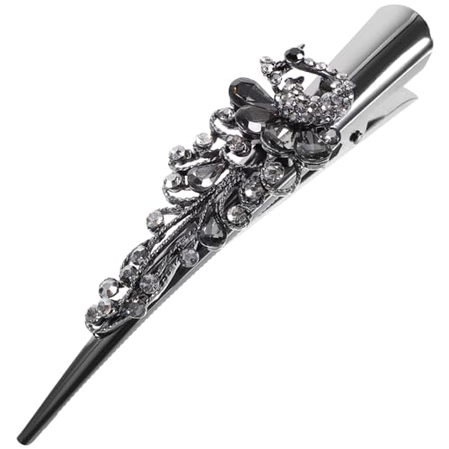 VICASKY Halshorn -clip -haarclip Haare Für Brötchen Edelsteine Haarspangen Für Frauen Geformt Haarklammern Friseurklammern Haarspangen Schnappen Haarklemme Clips Für Frauen Metall Grau von VICASKY
