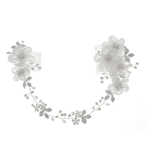 VICASKY Handgefertigte Stoffblumen Haarklammer Brautschmuck Haaraccessoire für Eleganter Kopfschmuck für Hochzeiten Partys und Besondere Anlässe von VICASKY