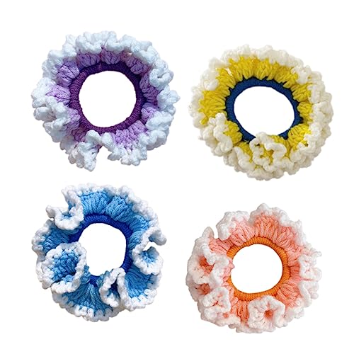 VICASKY Haarring Aus Wolle Handgewebte Haargummis Gestrickte Haarringe Haarschmuck Für Verschiedene Anlässe von VICASKY